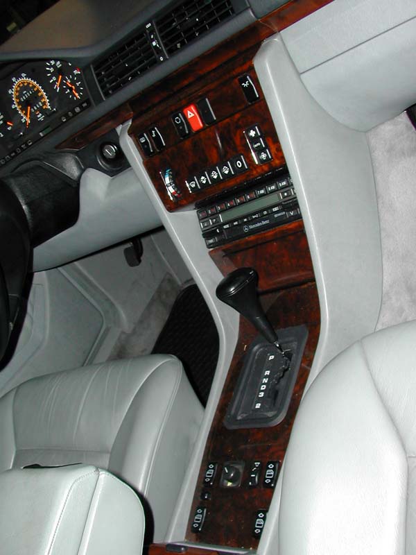 This is the interior shot of the 300CE's console switch arrangement