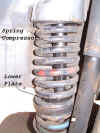 Spring Compressor installed , lower view.jpg (321605 bytes)