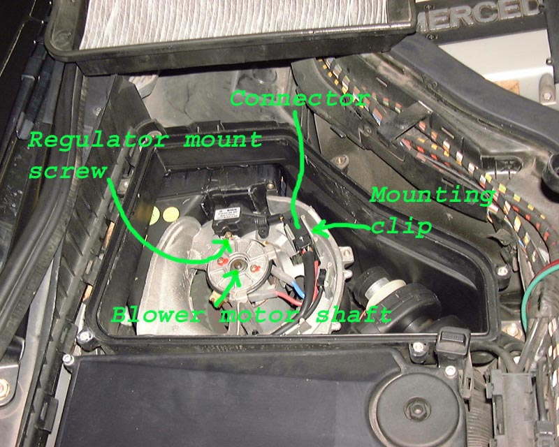 Change mercedes blower regulator #5