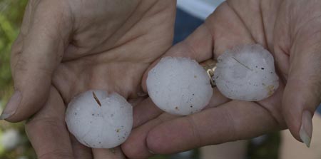 Hail on Highway 35